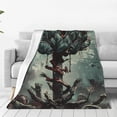 thumbnail image 1 of Pofeuu Zombie Flower Apocalypse Print Ultra-Soft Micro Fleece Blanket,for Bed Or Sofa,All Season Throw Blankets Flannel Blanket-50"x40", 1 of 7