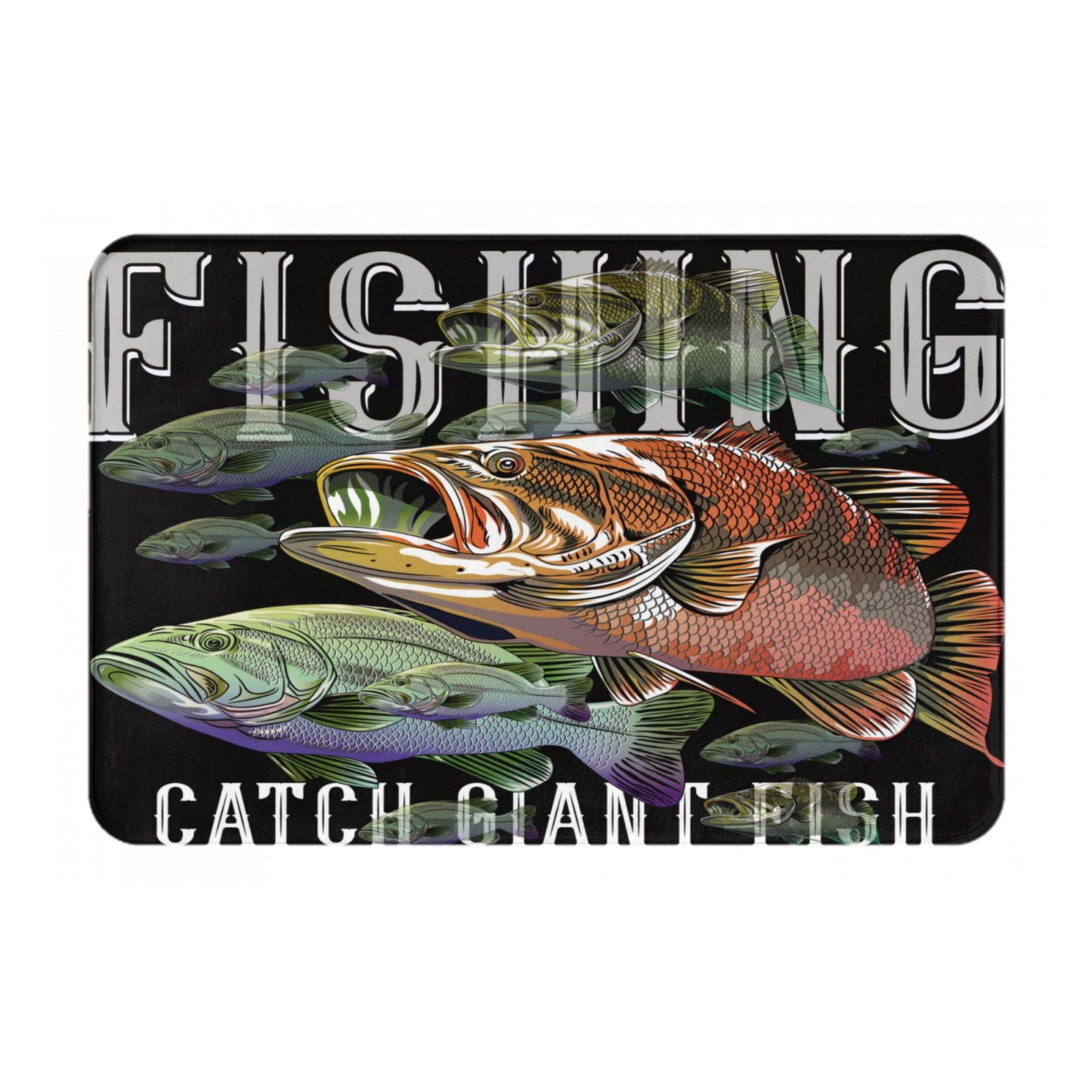Pofeuu bass water fishing Print Flannel Doormats Rug16