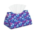thumbnail image 1 of Pofeuu blue Skull purple flower Print Tissue Box Cover, Modern Decorative PU Leather Rectangular Tissue Box Case Organizer Holder for Vanity Countertop, Night Stands, Livingroom, 1 of 7