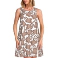 thumbnail image 1 of Pofeuu brown sloth family Print Women's Sleeveless Dress, Loose Fit Summer Dress, Casual Tank Dress for Women, 1 of 7