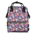 thumbnail image 1 of Pofeuu colorful Skull flower daisy Print Diaper Bag Backpack, Multifunction Travel Pack Maternity Baby Changing Bags, Large Capacity, Waterproof, 1 of 6