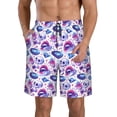 thumbnail image 1 of Pofeuu crystal Skull record lips Prin Men's Swim Trunks Quick Dry Bathing Suit Swimming Board Shorts Mesh Lining Beach Swimwear-Medium, 1 of 6