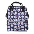 thumbnail image 1 of Pofeuu crystal flower Skull Print Diaper Bag Backpack, Multifunction Travel Pack Maternity Baby Changing Bags, Large Capacity, Waterproof, 1 of 6