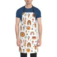 thumbnail image 1 of Pofeuu cute Rainbow Animal Print Waterproof Apron with Pockets Adjustable Cooking Aprons Kitchen Bib for Baking Household Cleaning, 1 of 8