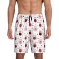 thumbnail image 1 of Pofeuu cute cat hearts Print Men's Soft Woven Elastic Waistband Sleep Pajama Short-Medium, 1 of 6