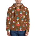 thumbnail image 1 of Pofeuu cute gnome Pumpkin Print Mens Casual Hooded Collar Drawstring Hoodies Pullover Sweatshirts Casual Long Sleeve Shirts-Large, 1 of 7