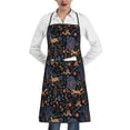 thumbnail image 1 of Pofeuu fall fox deer bird Print Aprons with Pockets, Cute Aprons for Kitchen, Cooking, Server, Barber, Chef Apron, 1 of 7