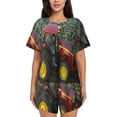 thumbnail image 1 of Pofeuu farm tractor Print Women's Pajama Set Short/Shorts Soft Button PJs Elastic Drawstring Waist Sleepwear-Large, 1 of 6