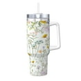 thumbnail image 1 of Pofeuu flower and leaf Print 40oz Ice Bully With Handle And Straw Stainless Steel Vacuum Insulated Cup And 2 In 1 Straw Lid, 1 of 8