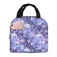 thumbnail image 1 of Pofeuu flower crystal Skull Print Lunch Bag Lunch Box Large Capacity Insulated Lunch Bag for Adult, Leakproof Reusable Lunch Tote Bags for Work, 1 of 5