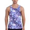 thumbnail image 1 of Pofeuu flower crystal Skull Print Men's Workout Tank Tops Sleeveless Muscle Gym Shirt Quick Dry-4X-Large, 1 of 7