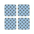 thumbnail image 1 of Pofeuu french Bulldog Face Print Coasters for Drinks, 4Pack PU Leather Coasters, Bar Drink Coasters for Tabletop Protection, Furniture from Damage-Square, 1 of 6