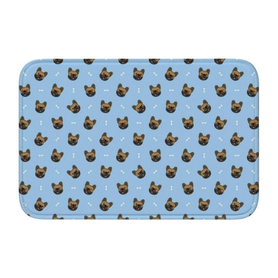 Pofeuu french Bulldog Face Print Hem Mat 40x60 - Multipurpose Doormat for Indoor & Outdoor Use - Welcome Your Guests with our Entrance Mat
