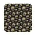 thumbnail image 1 of Pofeuu funny Retro Skull Print Leather Coasters Set of 6, Round Cups Mugs Mat Pad for Home Kitchen Heat Resistant Drink Coasters,Square, 1 of 7