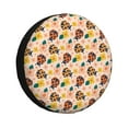 thumbnail image 1 of Pofeuu ladybug and flower Print Spare Tire Wheel Cover for Car Truck SUV Camper Universal Fit Spare Tire Cover RV Spare Tire Covers-17 inch, 1 of 6