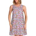 thumbnail image 1 of Pofeuu love heart Print Women's Sleeveless Dress, Loose Fit Summer Dress, Casual Tank Dress for Women, 1 of 7