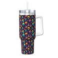 thumbnail image 1 of Pofeuu mushroom color Skull Print 40oz Ice Bully With Handle And Straw Stainless Steel Vacuum Insulated Cup And 2 In 1 Straw Lid, 1 of 8