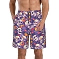 thumbnail image 1 of Pofeuu music Skull record Prin Men's Swim Trunks Quick Dry Bathing Suit Swimming Board Shorts Mesh Lining Beach Swimwear-Medium, 1 of 6