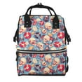 thumbnail image 1 of Pofeuu music Skull record Retro Print Diaper Bag Backpack, Multifunction Travel Pack Maternity Baby Changing Bags, Large Capacity, Waterproof, 1 of 6