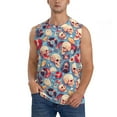 thumbnail image 1 of Pofeuu music Skull record Retro Print Men's Muscle T-Shirt, Sleeveless, Muscle Tank, Classic Muscle Tee Top For Men Casual Sleeveless Muscle T-Shirt Trendy Clothes-XX-Large, 1 of 7