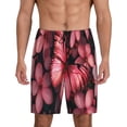 thumbnail image 1 of Pofeuu pink butterfly Print Men's Soft Woven Elastic Waistband Sleep Pajama Short-X-Large, 1 of 6
