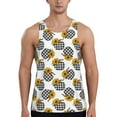 thumbnail image 1 of Pofeuu plaid Pumpkin Daisy Print Men's Workout Tank Tops Sleeveless Muscle Gym Shirt Quick Dry-4X-Large, 1 of 7