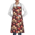thumbnail image 1 of Pofeuu record Skull rock Print Aprons with Pockets, Cute Aprons for Kitchen, Cooking, Server, Barber, Chef Apron, 1 of 7