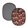 thumbnail image 1 of Pofeuu record Skull rock Print Silicone Pot Mat Mitten With Hanging Loop Heat Resistant Oven Mitts Non-Slip Bbq Baking Smoking Potholders, 1 of 7