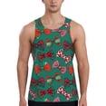 thumbnail image 1 of Pofeuu red and green bow tie Print Men's Workout Tank Tops Sleeveless Muscle Gym Shirt Quick Dry -X-Large, 1 of 7