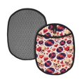 thumbnail image 1 of Pofeuu rock Skull record heart Print Silicone Pot Mat Mitten With Hanging Loop Heat Resistant Oven Mitts Non-Slip Bbq Baking Smoking Potholders, 1 of 7