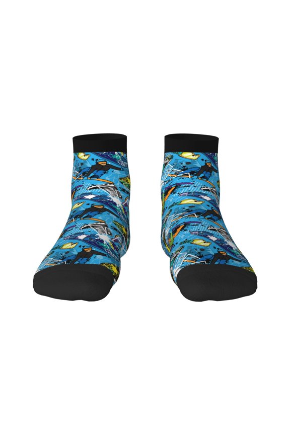snow board blue Print 30cm Socks, Adult Running Hiking Socks for Youth and Adult