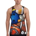 thumbnail image 1 of Pofeuu sport ball Print Men's Workout Tank Tops Sleeveless Muscle Gym Shirt Quick Dry -4X-Large, 1 of 7
