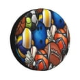 thumbnail image 1 of Pofeuu sport ball Print Spare Tire Wheel Cover for Car Truck SUV Camper Universal Fit Spare Tire Cover RV Spare Tire Covers-15 inch, 1 of 6