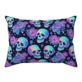 thumbnail image 1 of Pofeuu starry sky Skull flower Print Queen Pillow Cases,Pillowcases with Envelope Closure, Wrinkle, Fade and Stain Resistant Pillow Covers-20x26in（No pillow core）, 1 of 7
