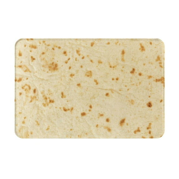 Pofeuu tortilla Print Flannel Doormats Rug16"x24"Rug Washable Doormats Indoor Outdoor Rugs for Layered Front Door Mats, Porch, Kitchen, Entryway