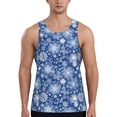 thumbnail image 1 of Pofeuu whiet Snowflake blue background Print Men's Workout Tank Tops Sleeveless Muscle Gym Shirt Quick Dry-3X-Large, 1 of 7