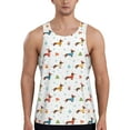 thumbnail image 1 of Pofeuu winter Snowflake Dachshund Print Men's Workout Tank Tops Sleeveless Muscle Gym Shirt Quick Dry-3X-Large, 1 of 7