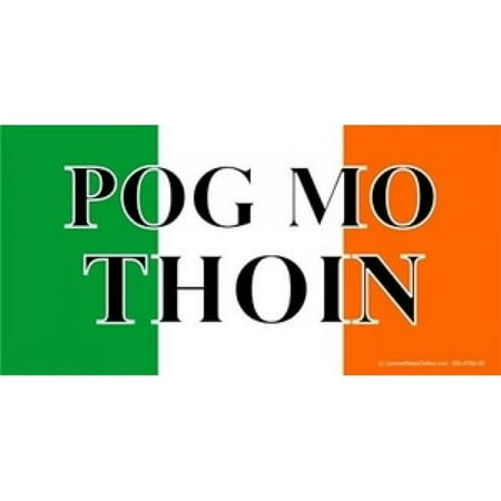 Pog Mo Thoin on Irish Flag Photo License Plate