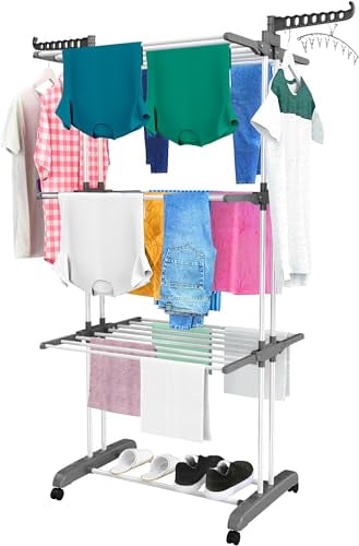 Pogala, Clothes Drying Rack, Indoor, Outdoor Laundry Drying Rack, with ...