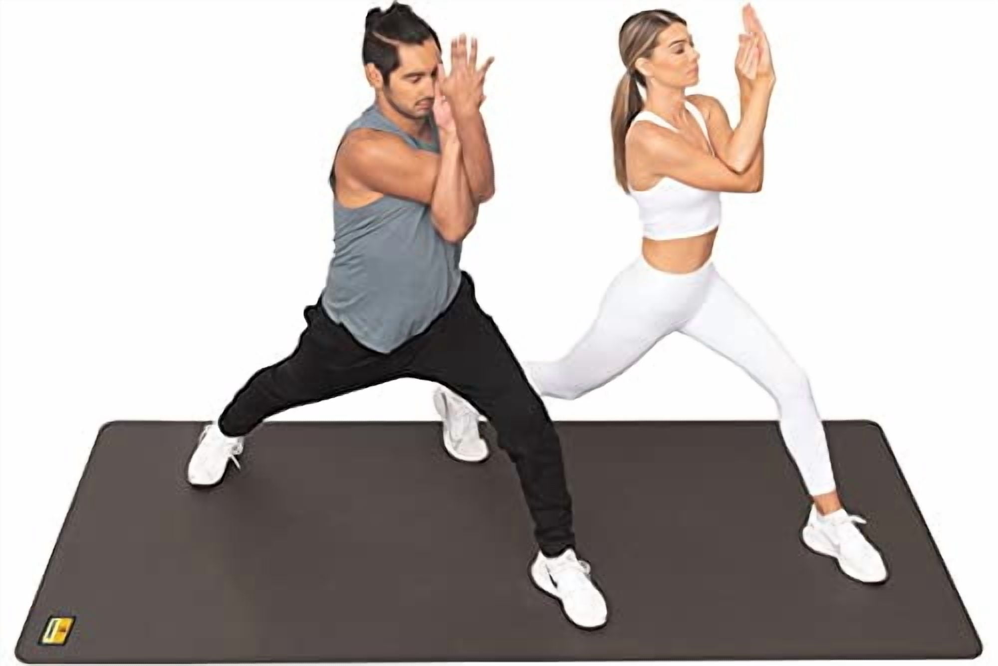 Pogamat Large Exercise Mat 78 x 48 x 1/4 Thick (6.5 Ft. x4 Ft.) Anti-Tear Workout Mat and Yoga Mats. Perfect for All Types of Exercises. Does Not Bunch Up While Working Out. Used with or Without Shoes