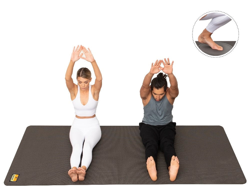 POGAMAT Premium Thick Yoga Mat - 84" X 27" X 8mm - XL Light Cardio Workout Mat - Extra Long Memory Foam Floor Mats For Yoga, Meditation And Stretching - Use For