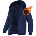 thumbnail image 1 of Pogiun Boys Fleece Jacket Sherpa Lined Zip Up Hoodies for Kids Winter Coat Navy 11-12Y, 1 of 6