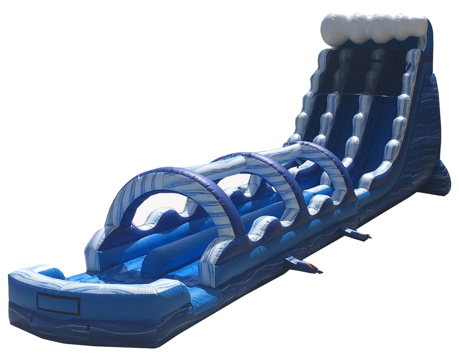 TentandTable Commercial Inflatable Water Slide with Splash and Ride Blue Marble with Blower