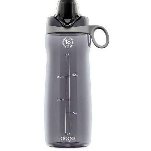 Pogo BPA-Free Plastic Water Bottle with Chug Lid, 18 oz
