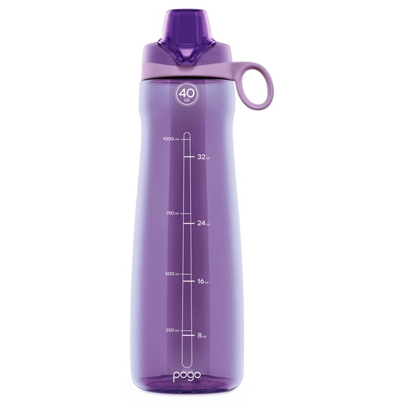 Pogo BPA-Free Plastic Water Bottle with Chug Lid, 40 oz