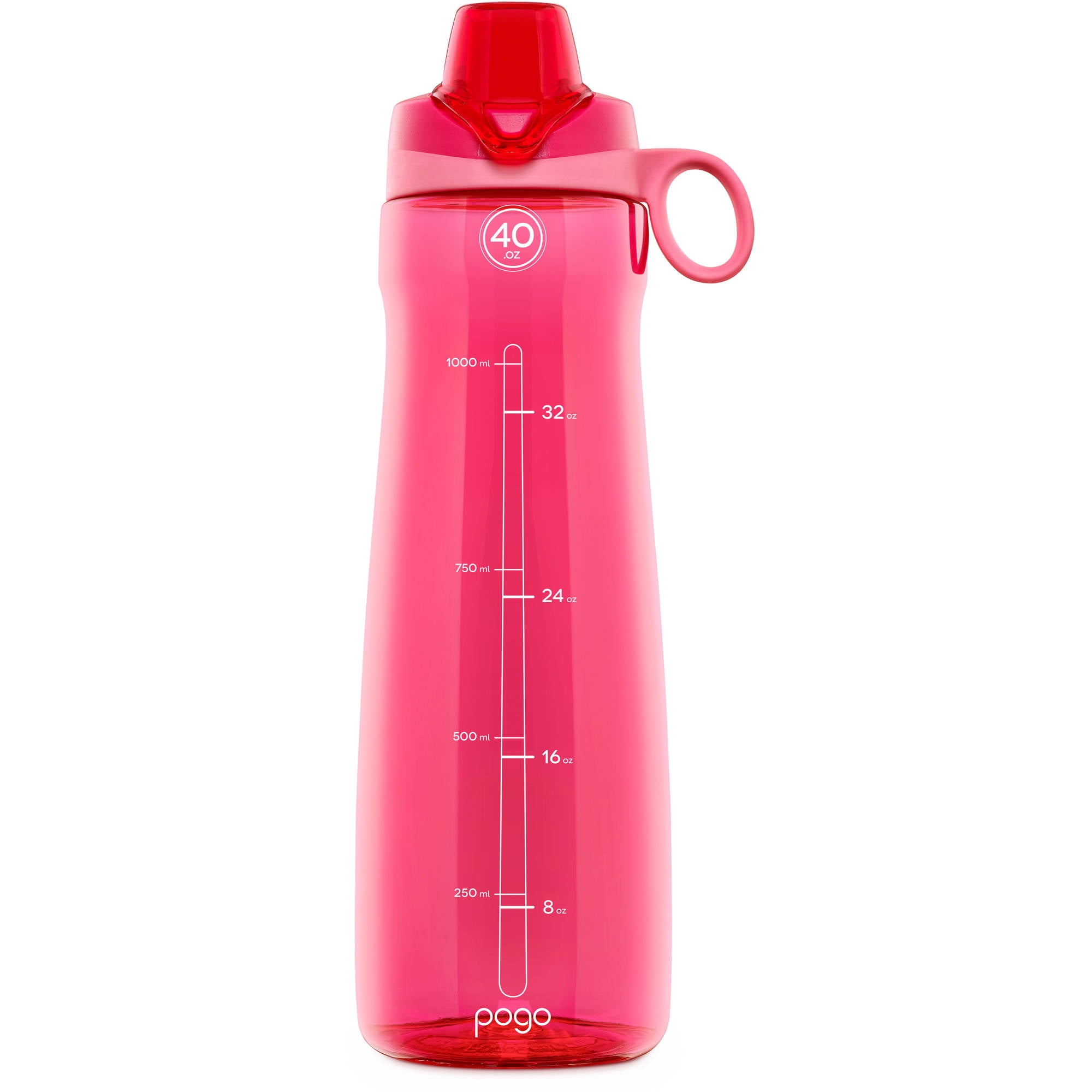 Pogo BPA-Free Plastic Water Bottle with Chug Lid, 40 oz