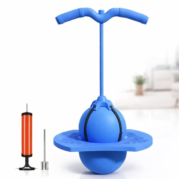 Pogo Ball Jumper with Handle – Fun Balance Jumping Ball for Adults, Indoor & Outdoor Exercise with Pump