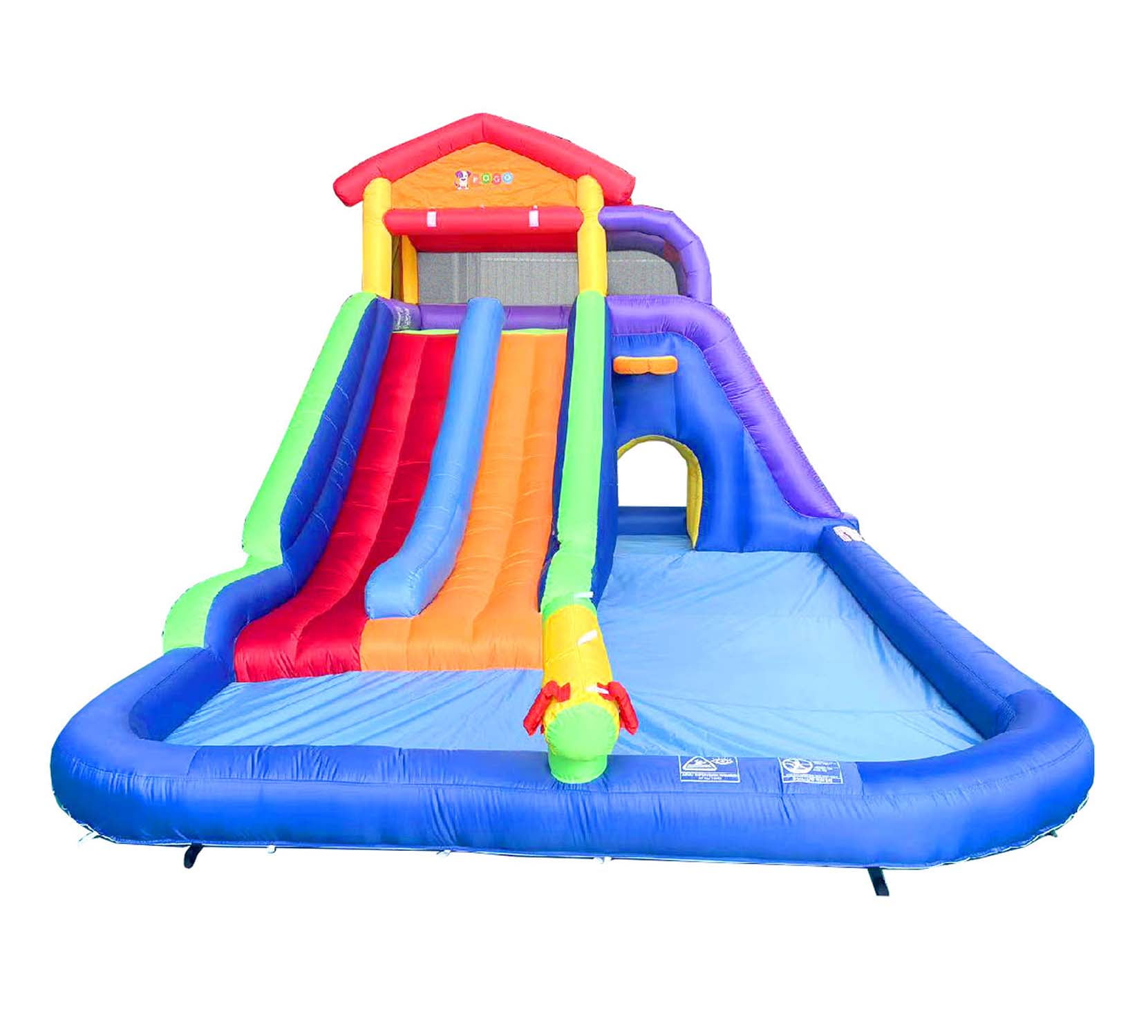 Pogo Bounce House Backyard Kids Home Giant Inflatable Dual Water Slide