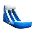 thumbnail image 1 of Pogo Crossover Inflatable Water Slide, No Blower, Blue Wave 12 Foot Kids Waterslide, 1 of 9