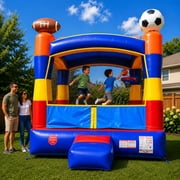Pogo Crossover Inflatable Bounce House With Blower Sports Jumper